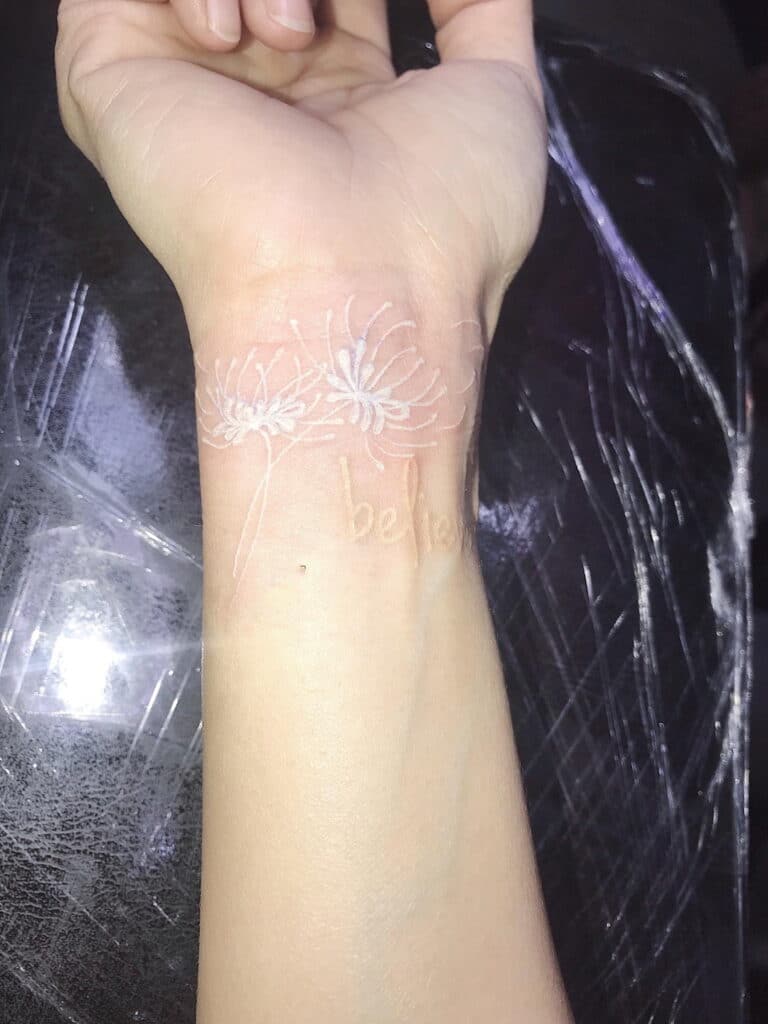 The most beautiful white ink tattoo designs Picture 19