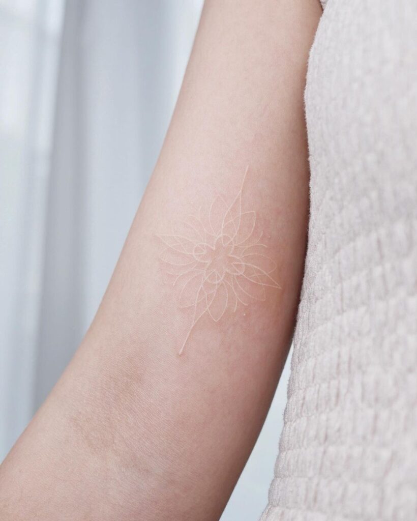 The most beautiful white ink tattoo designs Picture 2