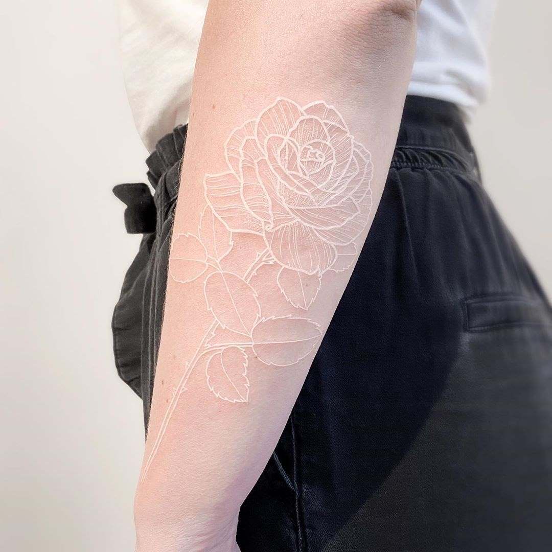 The most beautiful white ink tattoo designs Picture 31