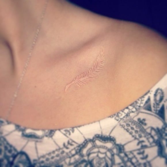 The most beautiful white ink tattoo designs Picture 34