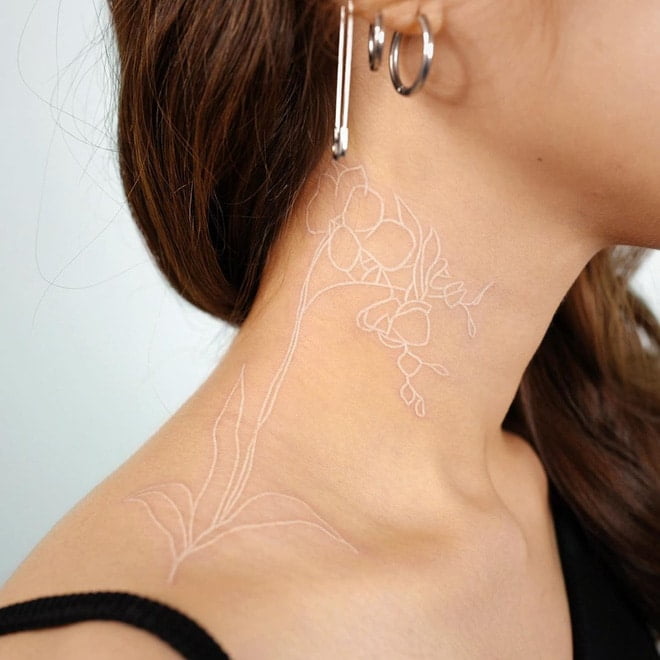 The most beautiful white ink tattoo designs Picture 39