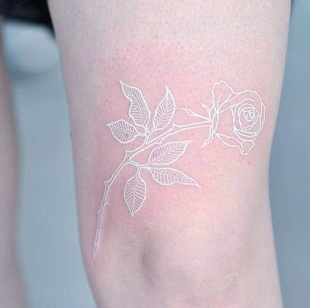 The most beautiful white ink tattoo designs Picture 40