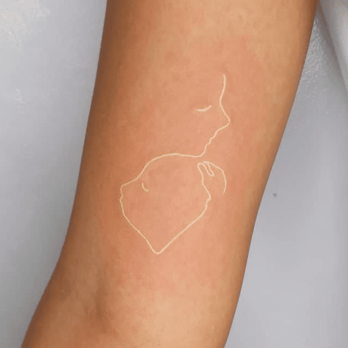 The most beautiful white ink tattoo designs Picture 47