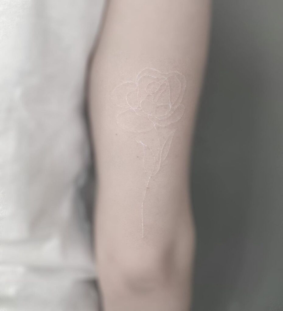 The most beautiful white ink tattoo designs Picture 50