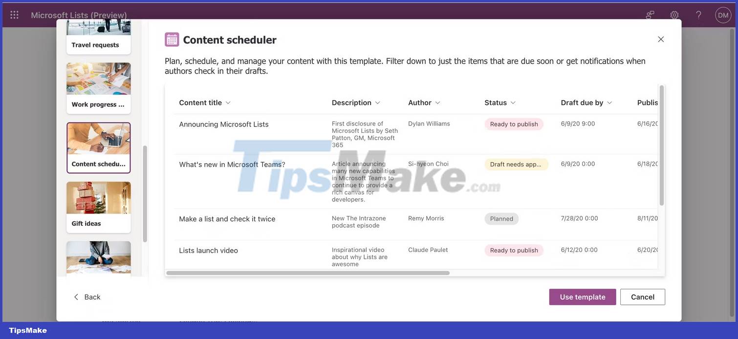 What is Microsoft Lists? how does it use? Picture 14