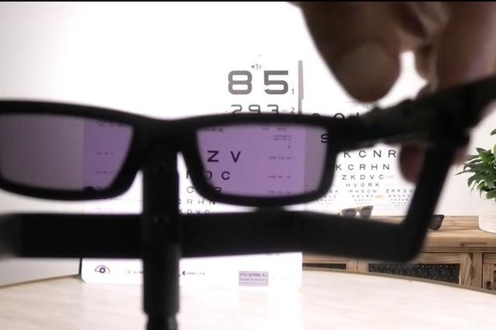Eyeglasses that can be converted from sunglasses to reading glasses with just a swipe
