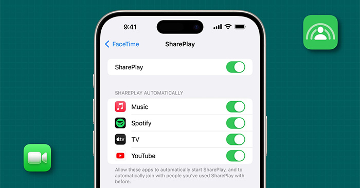 Instructions for Blocking SharePlay on iPhone from Automatically Turning on