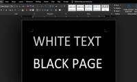 How to fix Word error with black background and white text