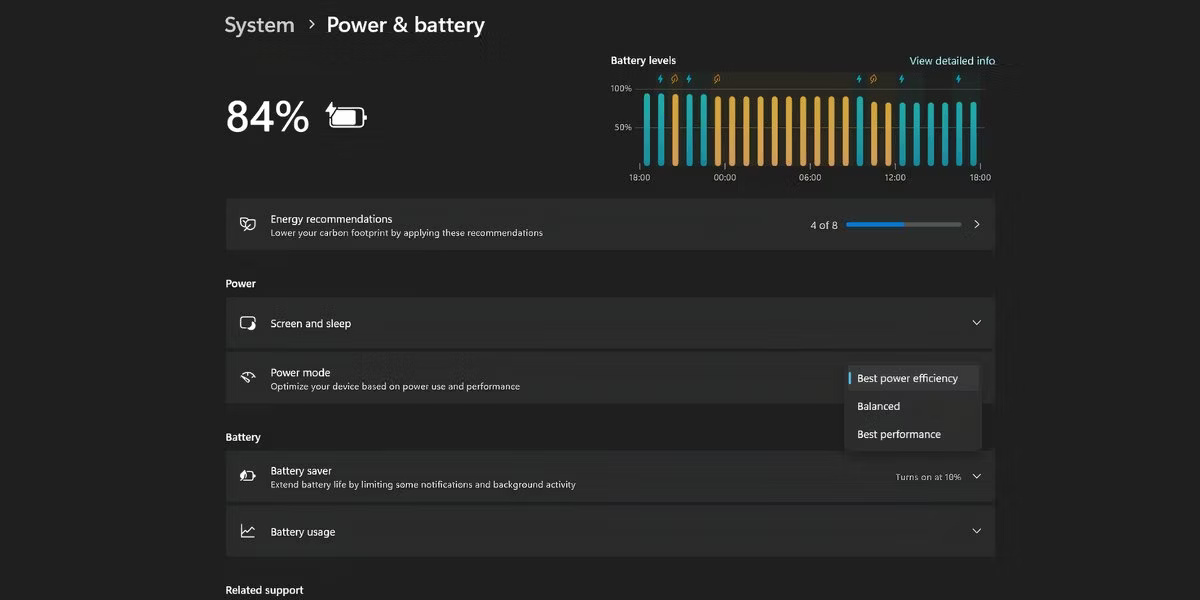 10 Windows 11 settings to maximize laptop battery life Picture 1