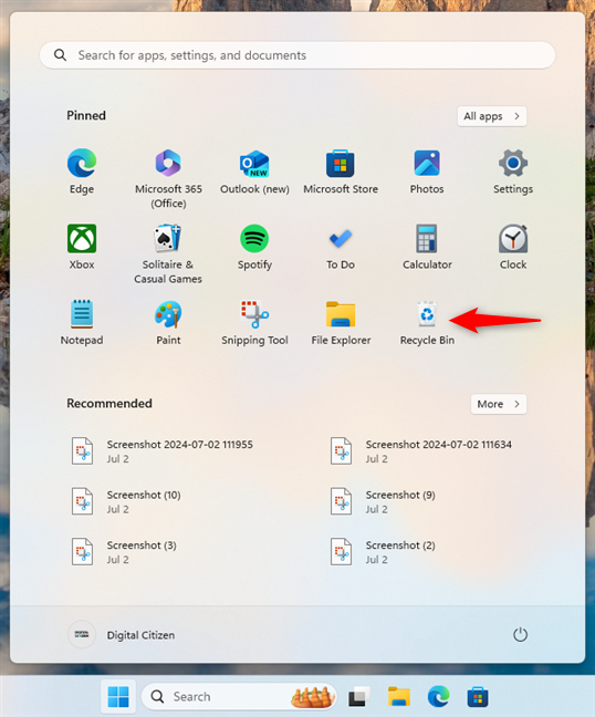 Picture 10 of 11 ways to open the Recycle Bin on Windows