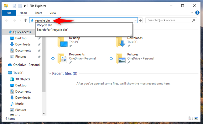 Picture 11 of 11 ways to open the Recycle Bin on Windows