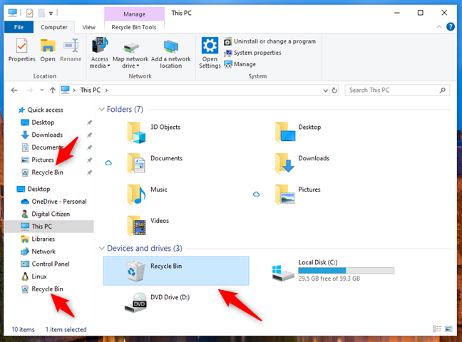 Picture 15 of 11 ways to open the Recycle Bin on Windows