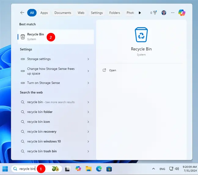 Picture 7 of 11 ways to open the Recycle Bin on Windows