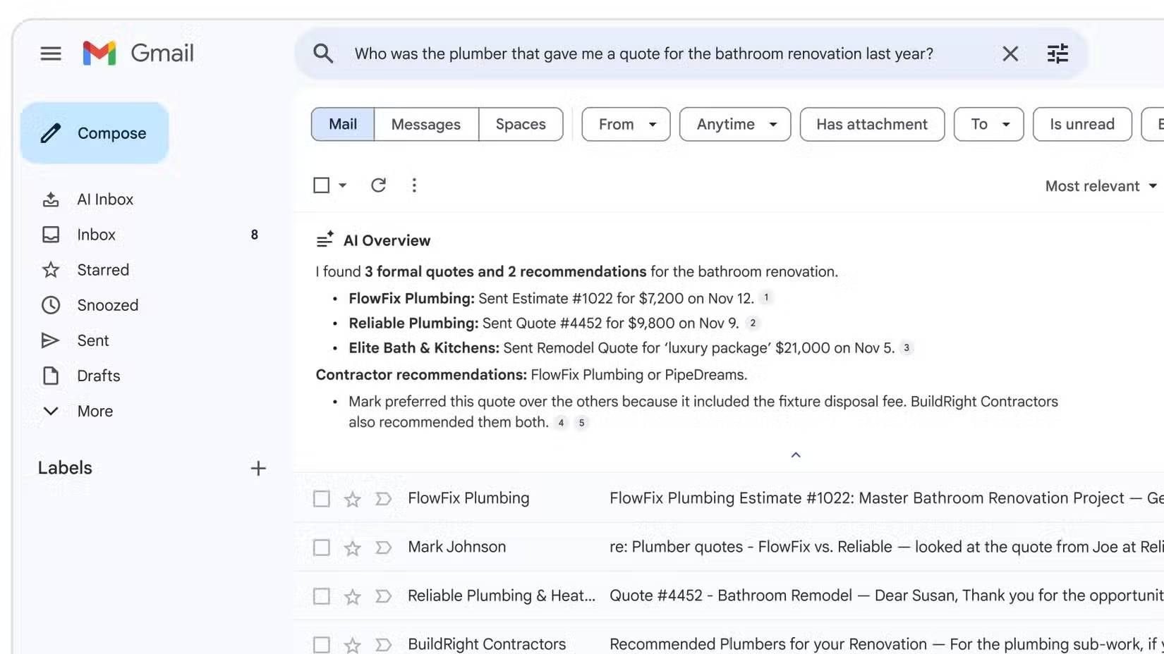Picture 3 of 3 useful features Gmail will offer for free to everyone.