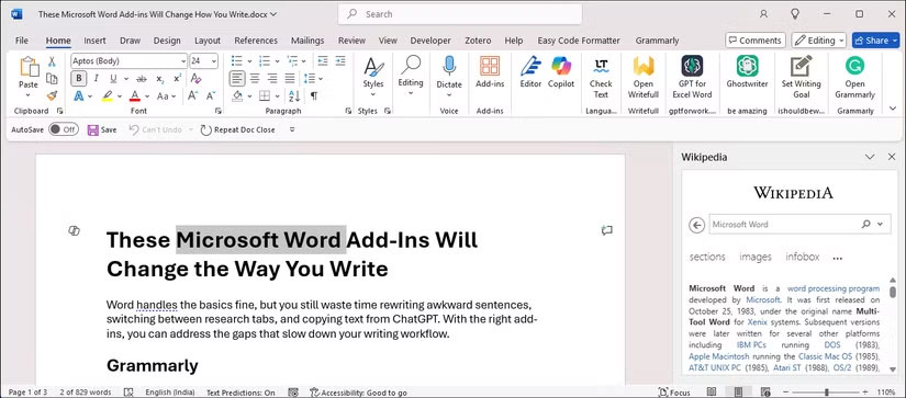 4 Microsoft Word add-ins that completely change the way you write Picture 4