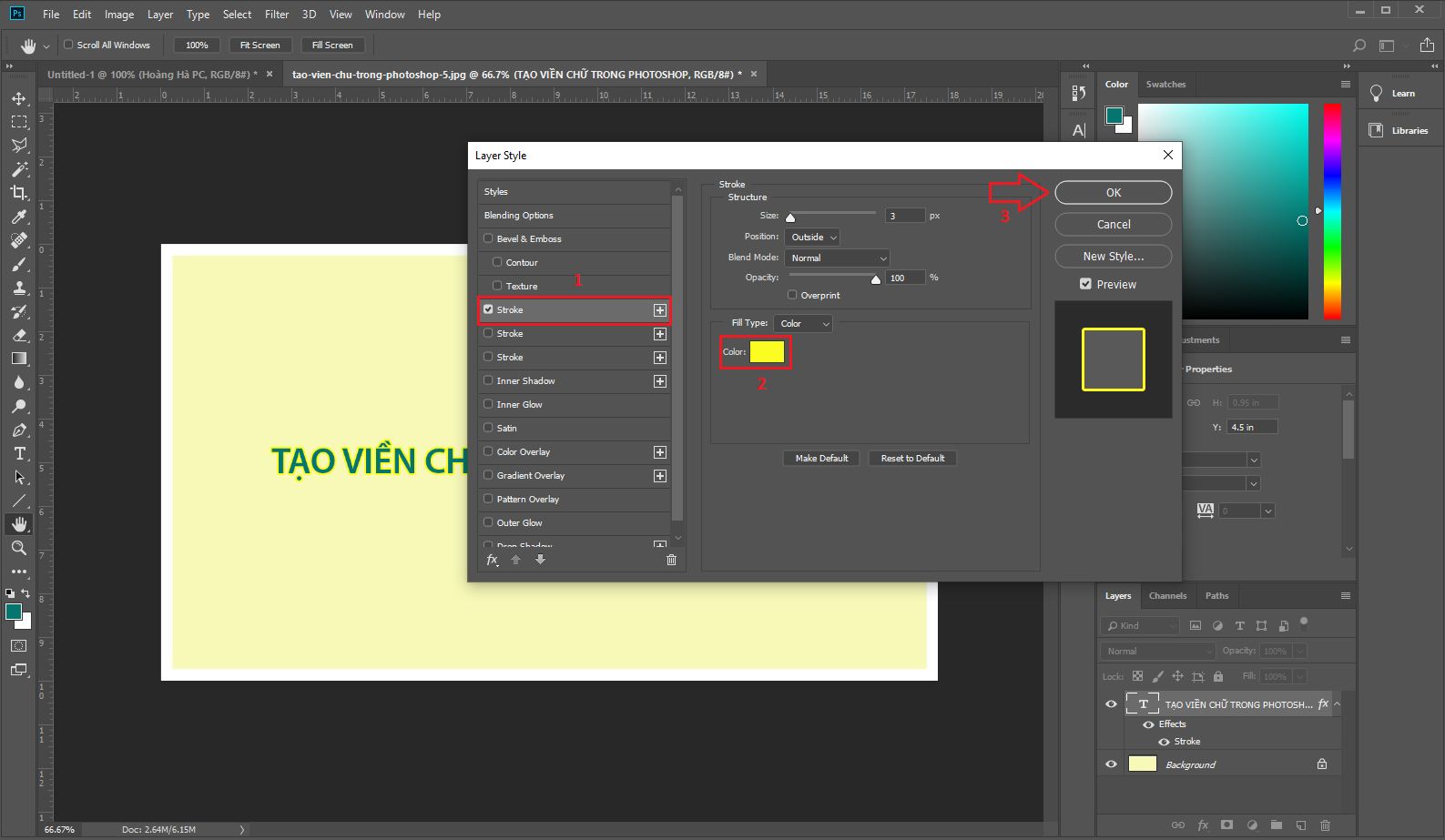 4 Steps to Create Beautiful Text Borders in Photoshop Picture 4