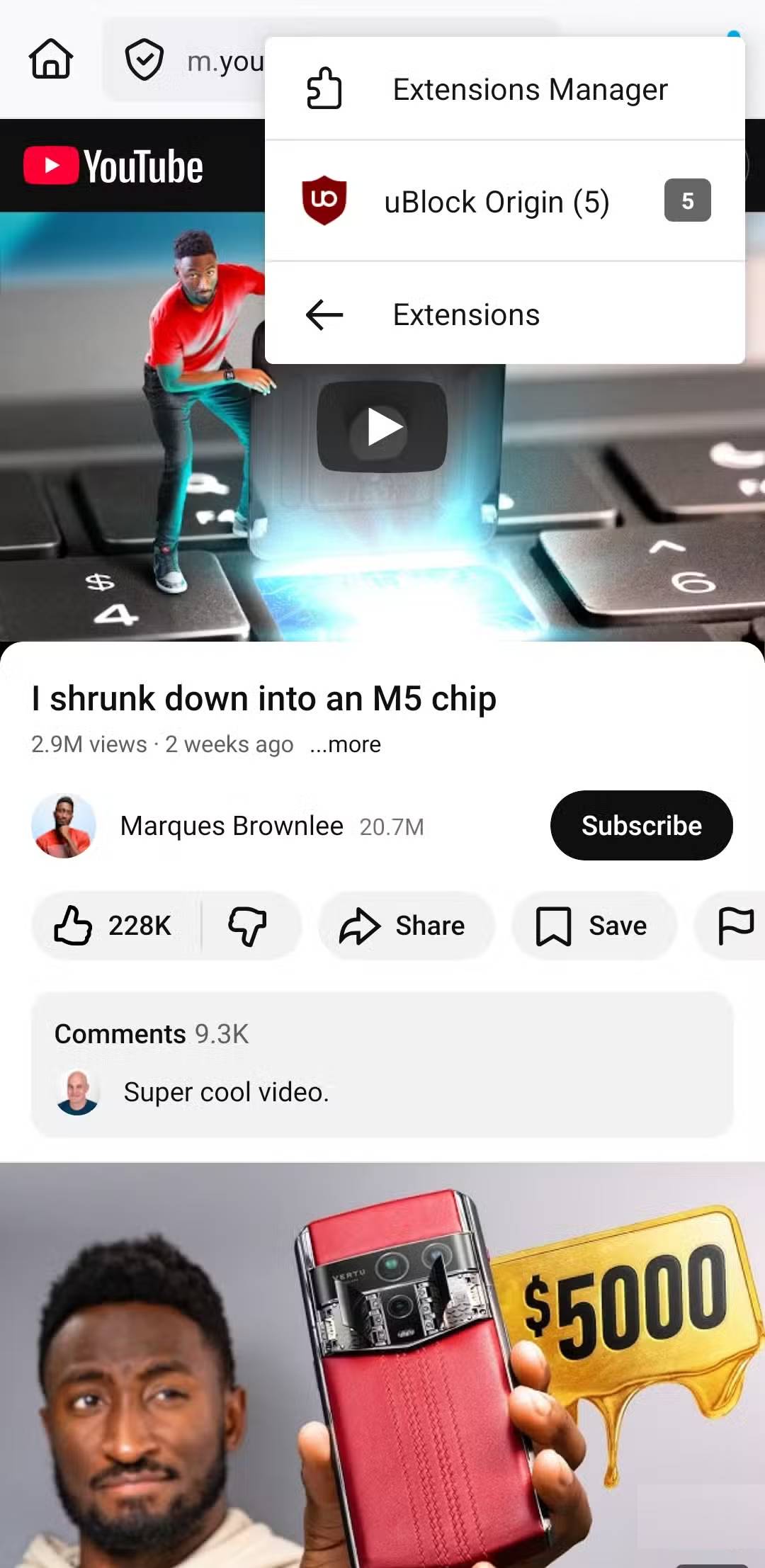 5 essential extensions for browsing the web on Android. Picture 5