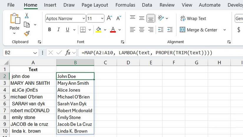 5 real-world examples demonstrating the effectiveness of the MAP function in Excel. Picture 9