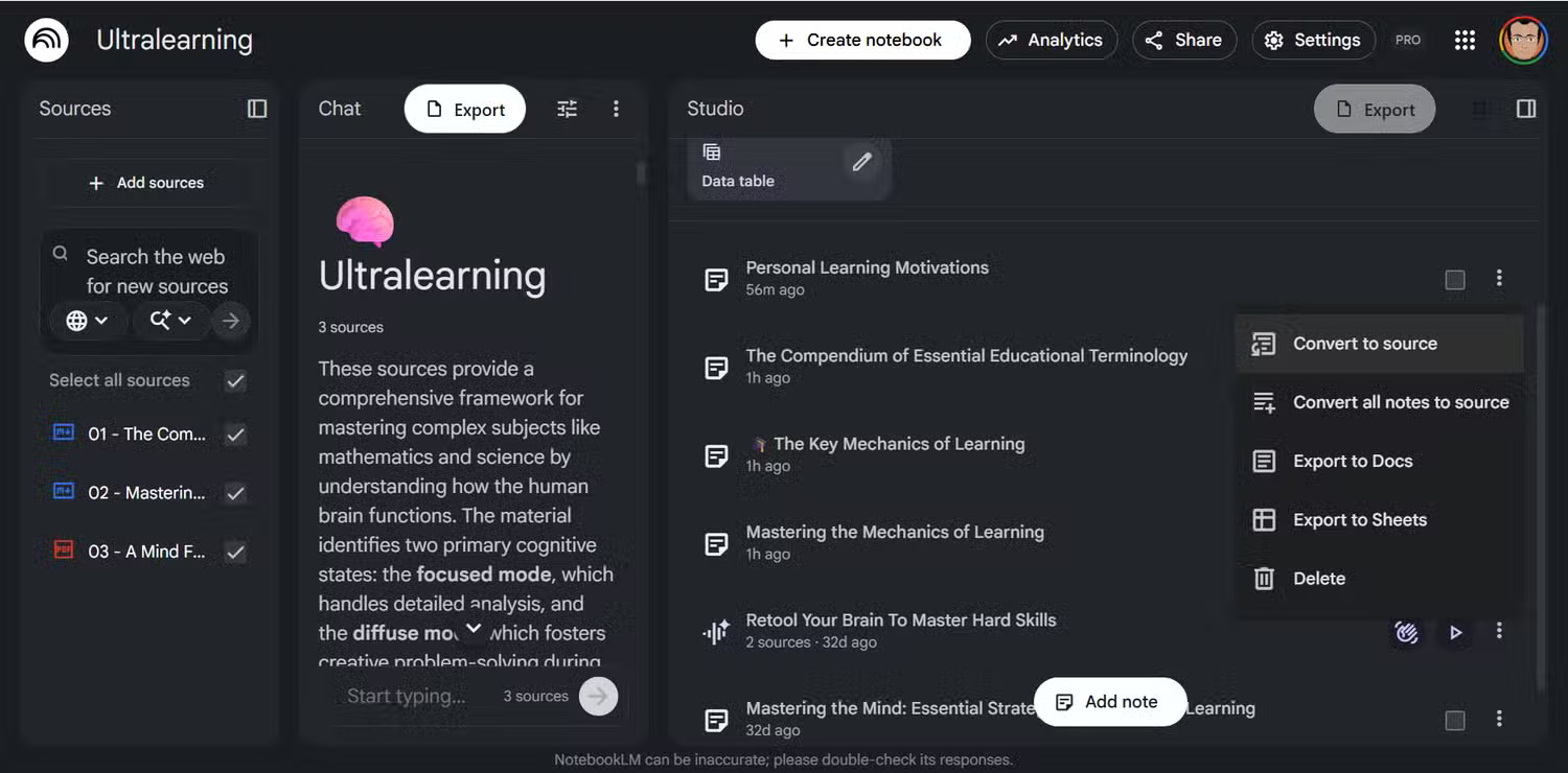 5 simple tricks to make NotebookLM smarter when taking notes. Picture 4