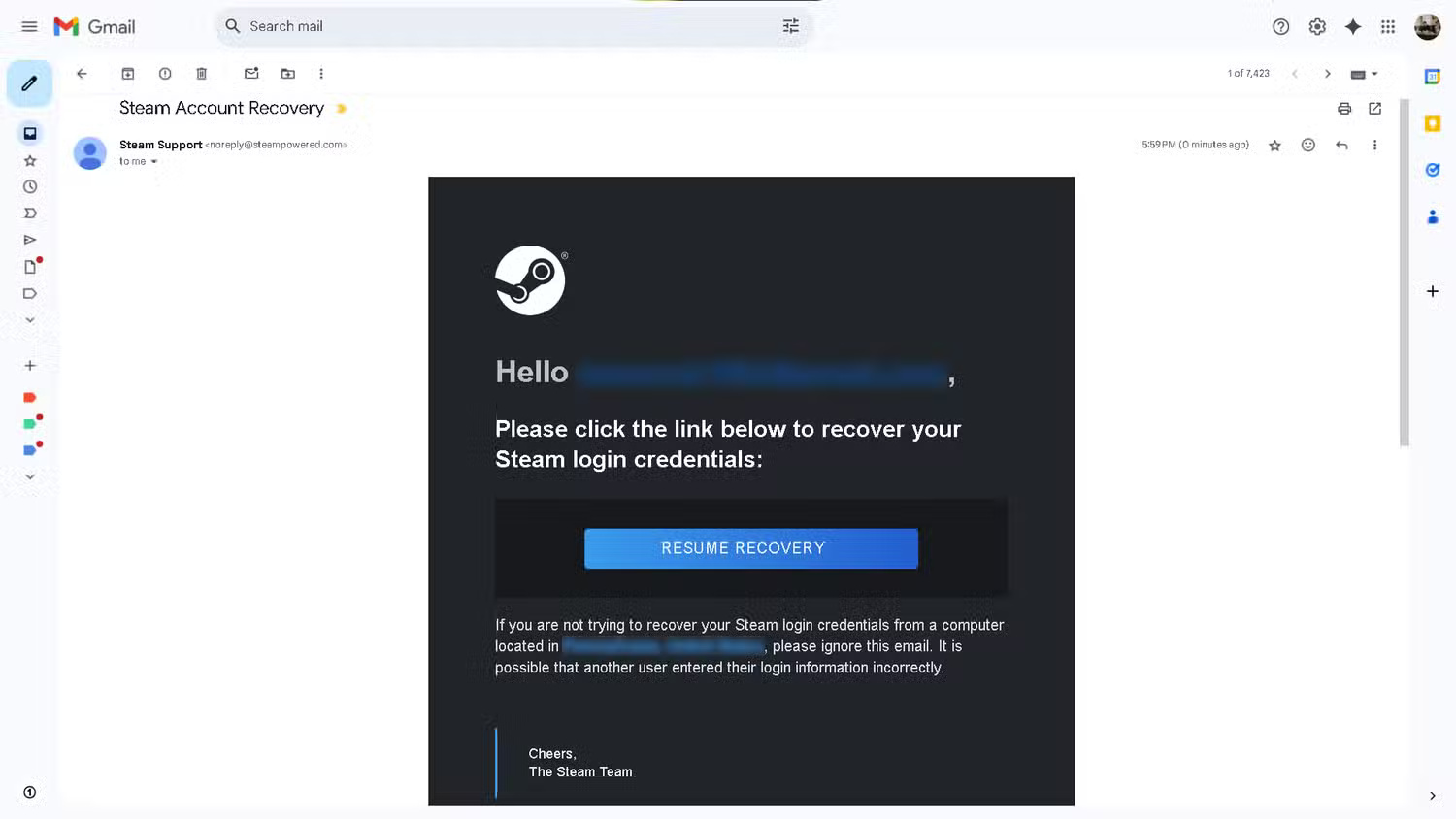 5 steps to recover hacked Steam account Picture 2