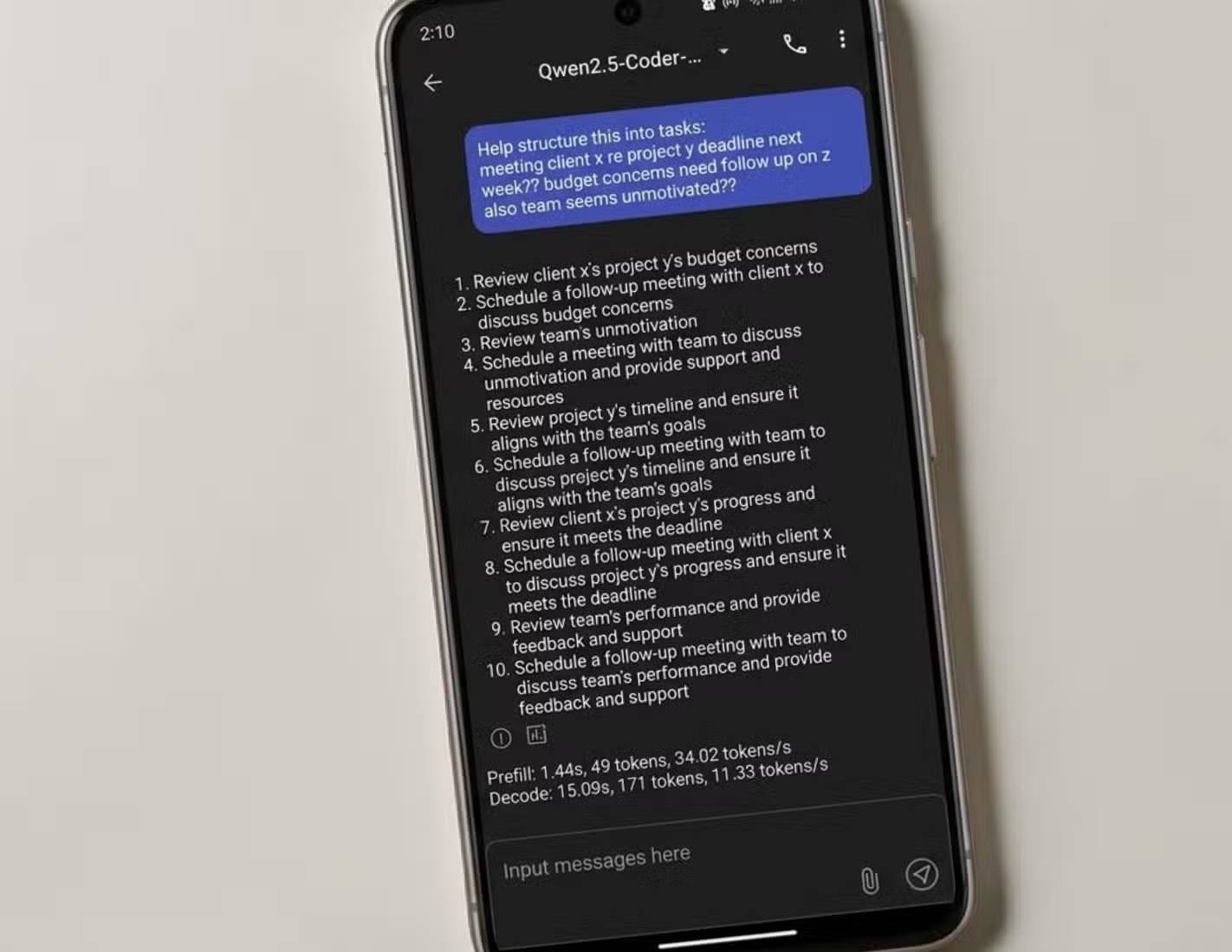 images 2 of 5 useful things you can do with LLM on your phone.