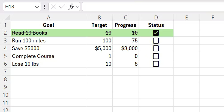 5 Useful Ways to Use Excel's Checkbox Feature Picture 7
