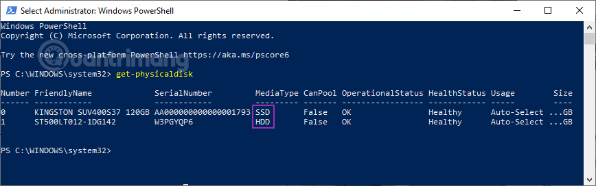 5 ways to check if the hard drive is SSD or HDD on Windows computer Picture 3
