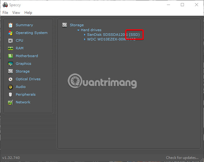 5 ways to check if the hard drive is SSD or HDD on Windows computer Picture 6