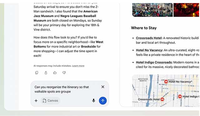 Picture 1 of 5 ways to travel smarter with Google AI: Planning, booking, language translation…