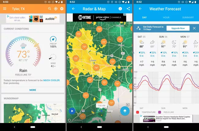 6 accurate weather forecast applications on your phone Picture 2