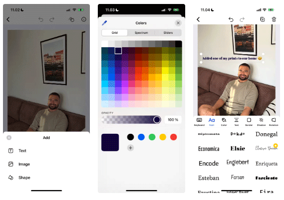 7 best apps to insert text into photos on your phone, many fonts and colors Picture 6