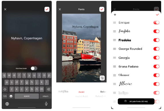 7 best apps to insert text into photos on your phone, many fonts and colors Picture 7