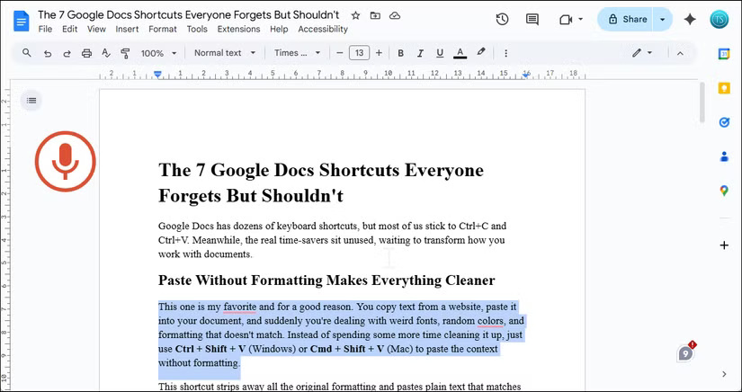 7 Google Docs Shortcuts Everyone Shouldn't Forget Picture 2