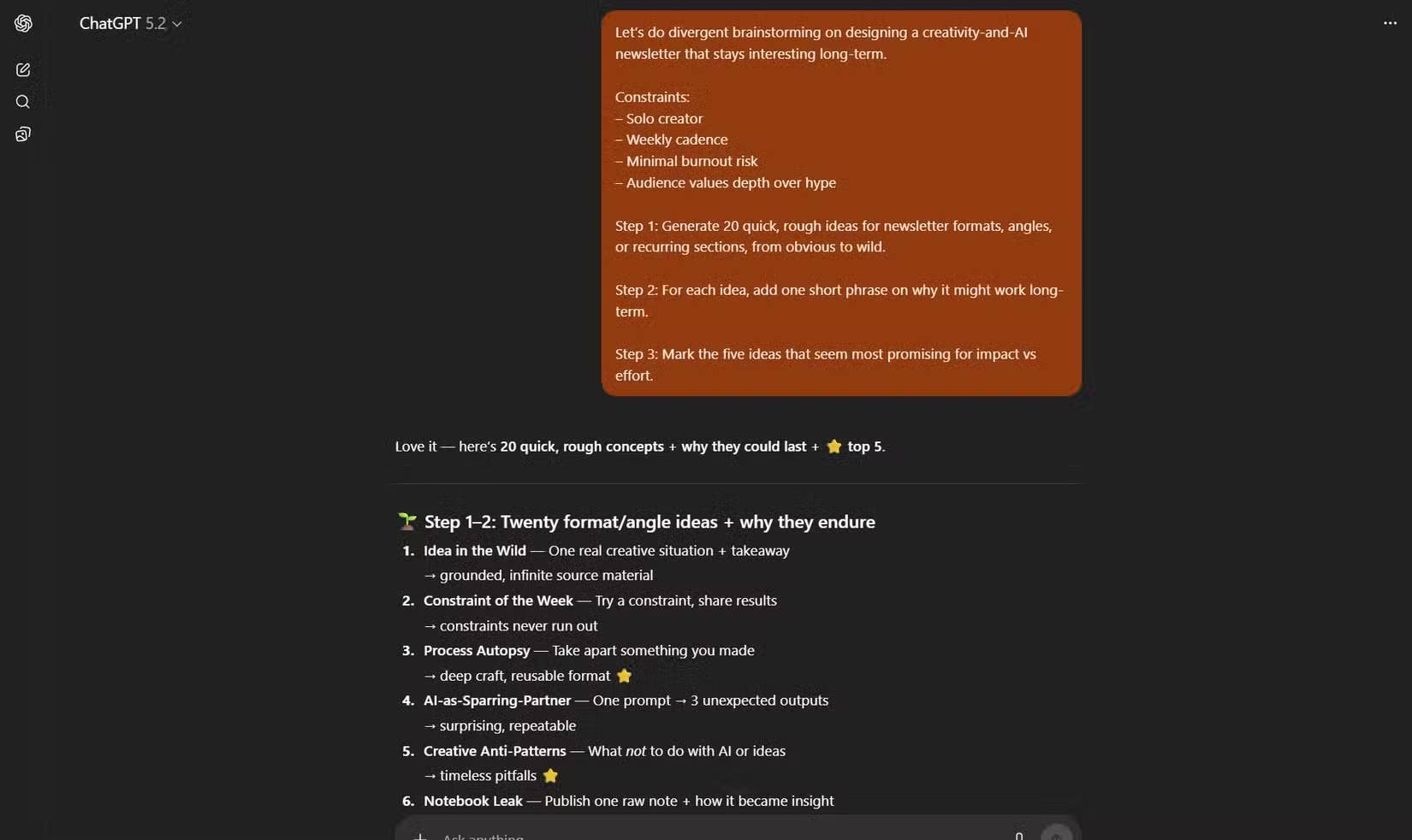 8 ChatGPT prompts to make brainstorming more effective. Picture 2