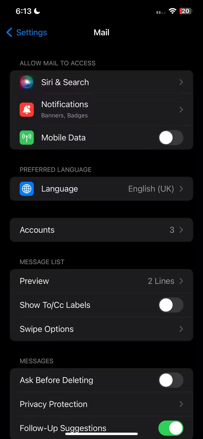 8 Mail Settings on iPhone You Should Change Now Picture 20