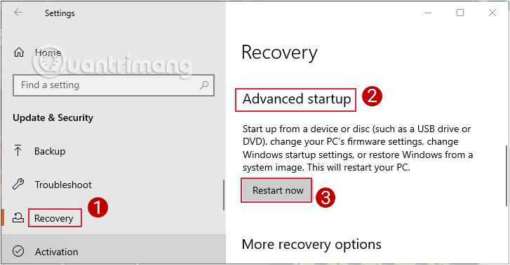 8 ways to open Advanced Startup Options on Windows 10 Picture 5