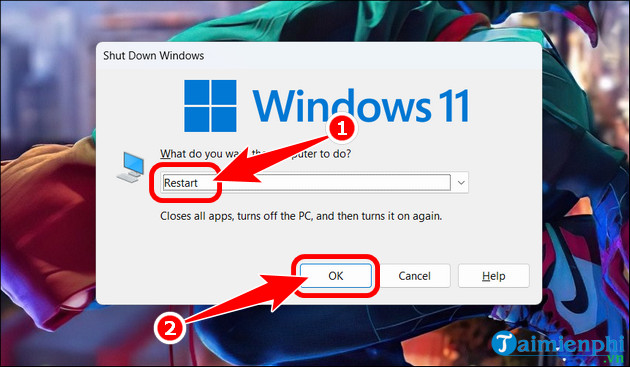 8 Ways to Restart a Windows computer, restart when it crashes or freezes Picture 5
