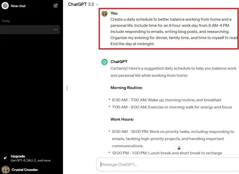 9 great ChatGPT prompts for a productive workday. Picture 8