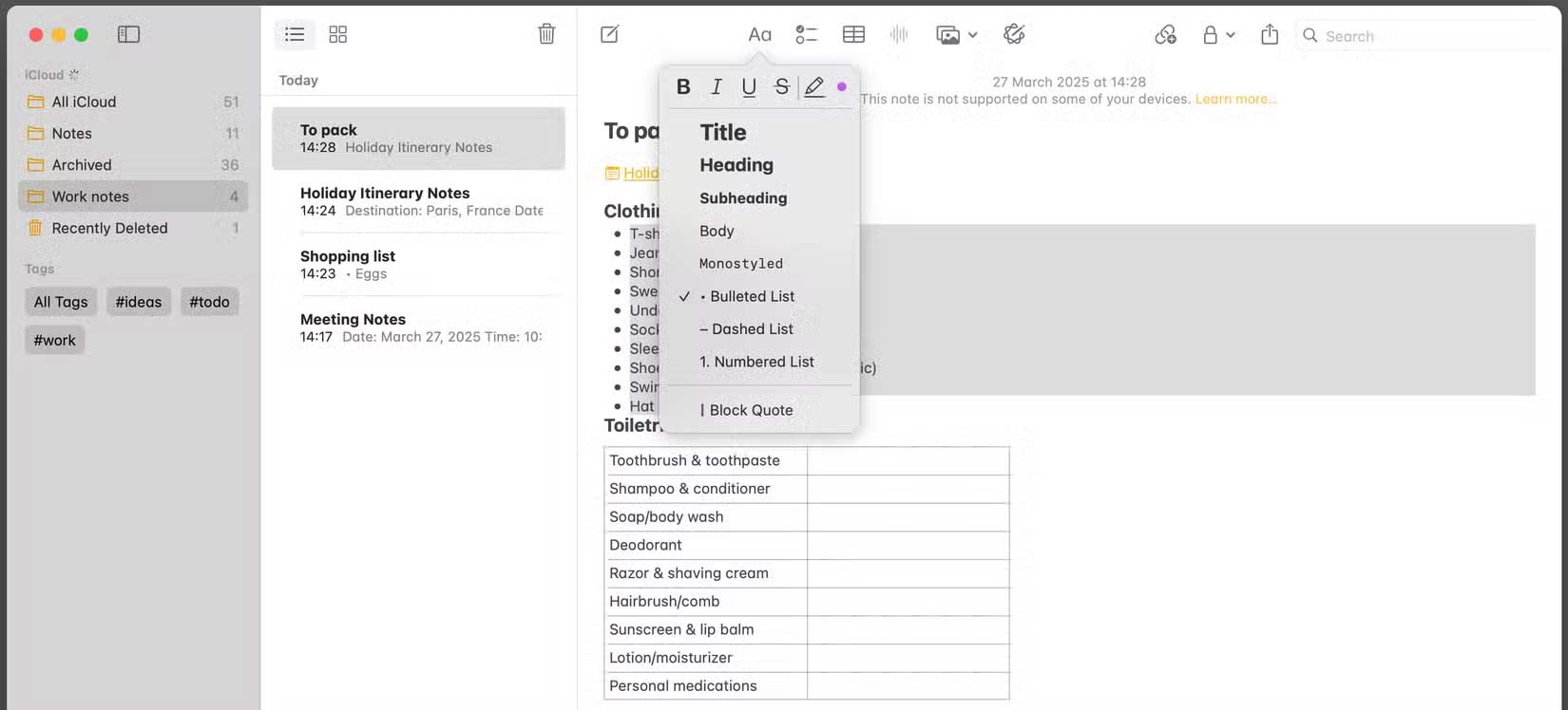 9 Quick Note Handling Tips for Apple Notes on Mac Picture 4