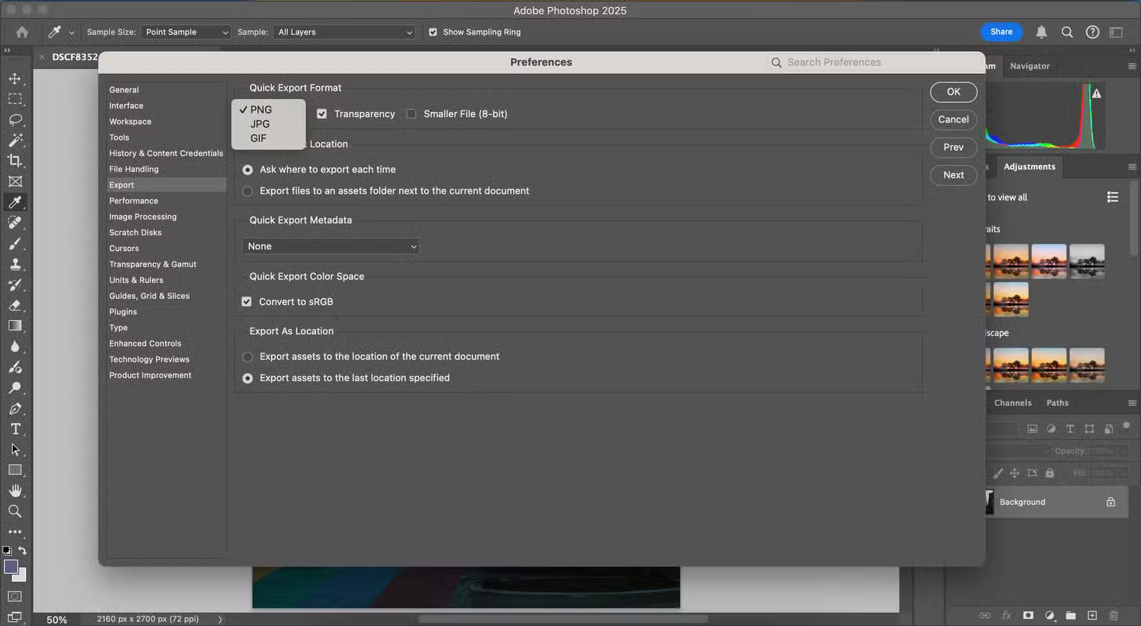 9 ways to fix the error of not being able to save files as JPEG or PNG in Photoshop Picture 8