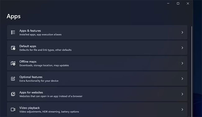 9 ways to open Apps & Features tool on Windows 11 Picture 1