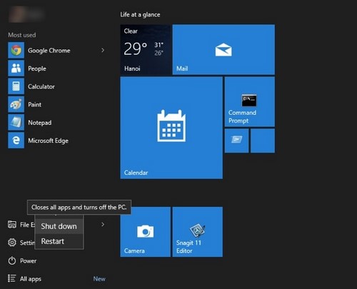 Picture 2 of A compilation of the fastest ways to shut down Windows 10.