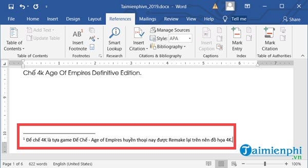 Picture 2 of A guide to creating footnotes in Word quickly and easily.