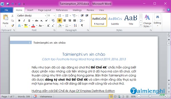 Picture 5 of A guide to creating footnotes in Word quickly and easily.