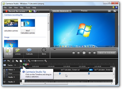 Picture 6 of A guide to using Camtasia Studio, shooting and editing videos.