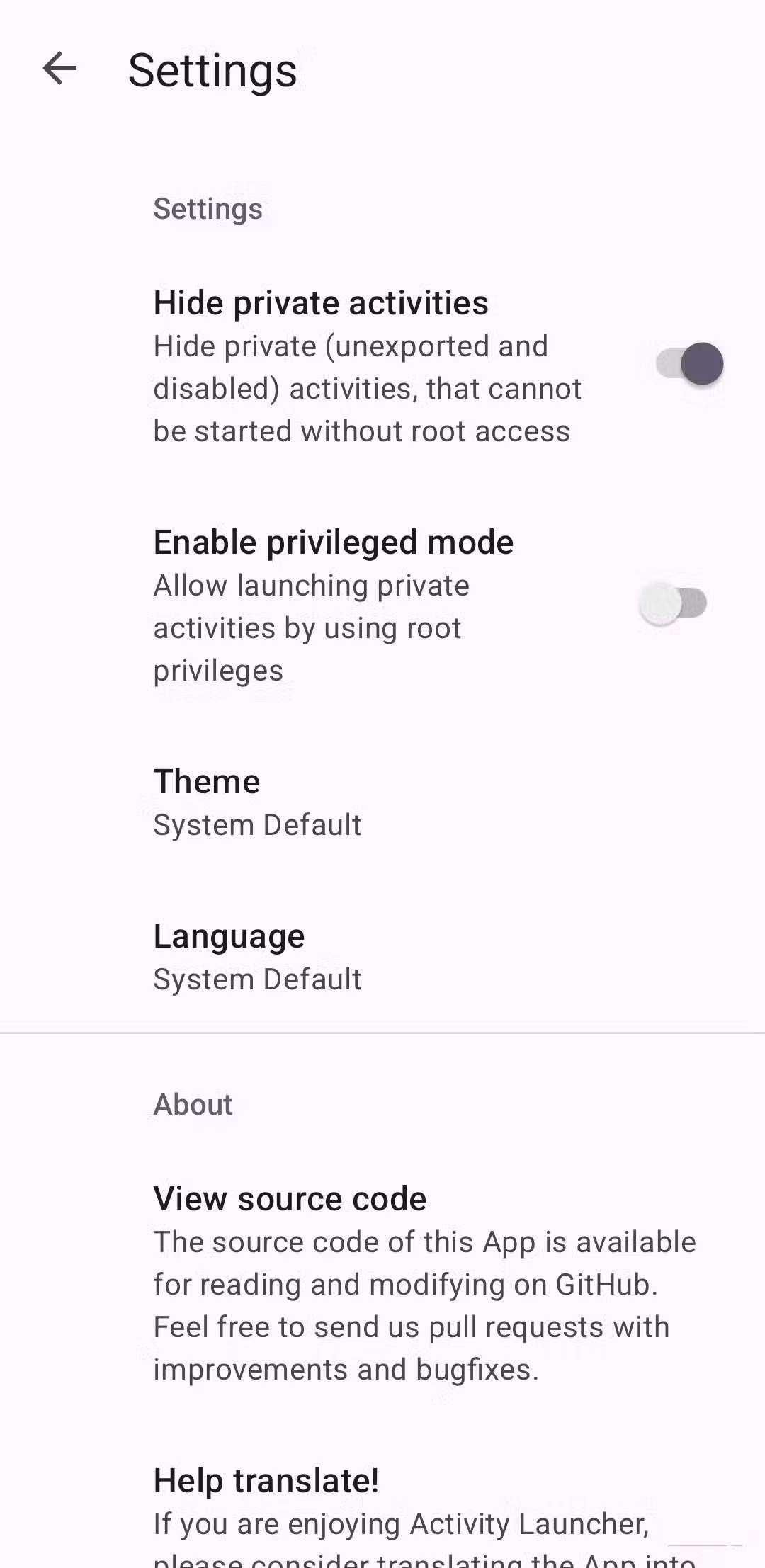 Activity Launcher - Application to create shortcuts on home screen Picture 3