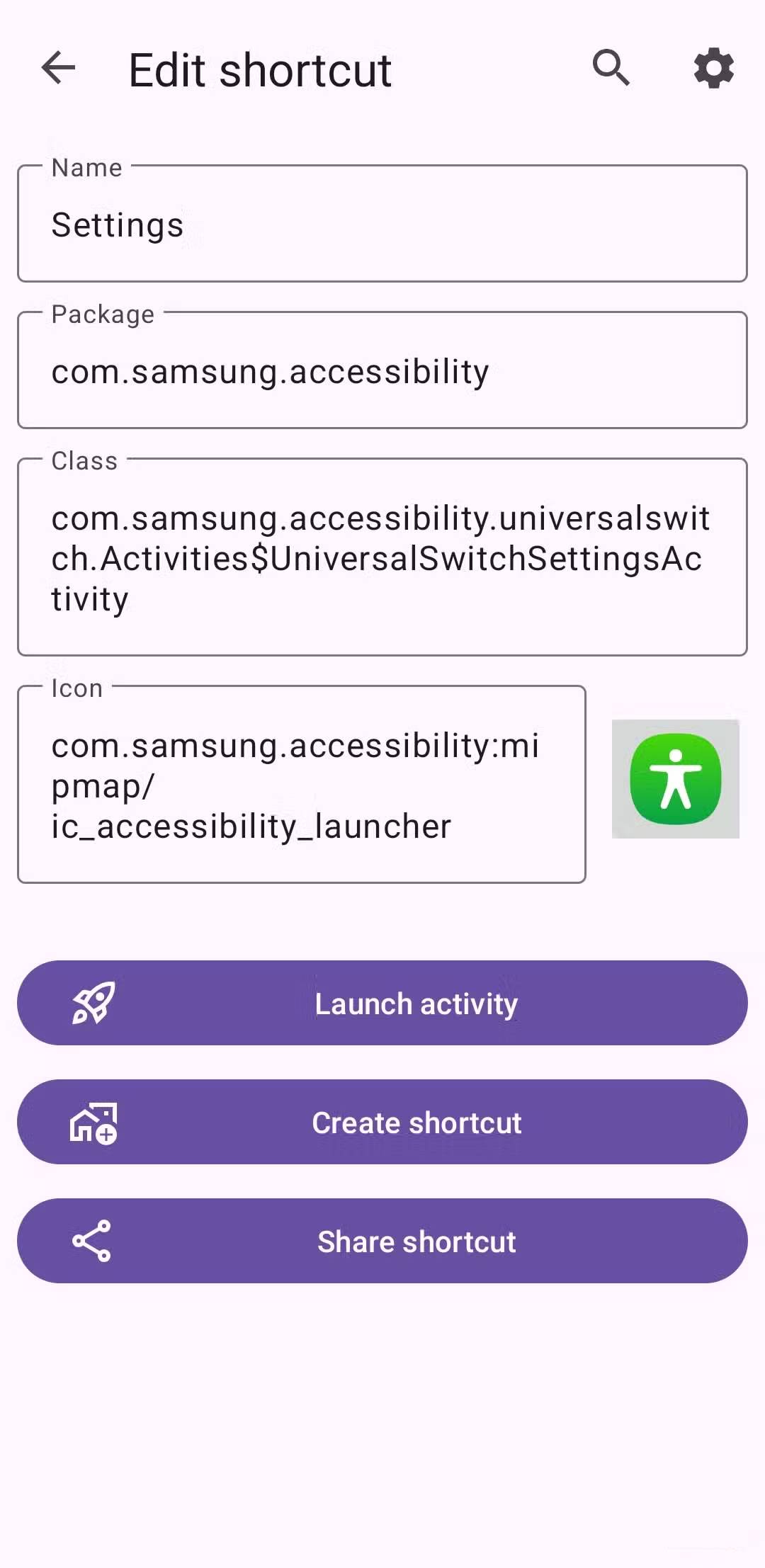 Activity Launcher - Application to create shortcuts on home screen Picture 5