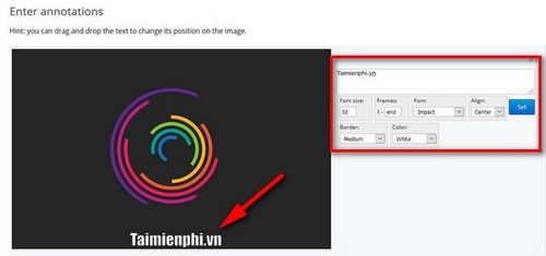 Picture 5 of Add text to GIF images, add text to animated images.