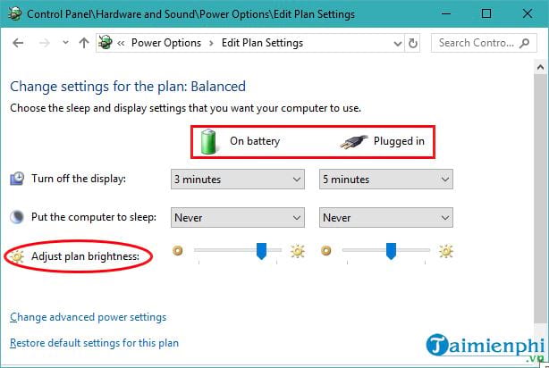 Picture 7 of Adjusting screen brightness on an Asus laptop.