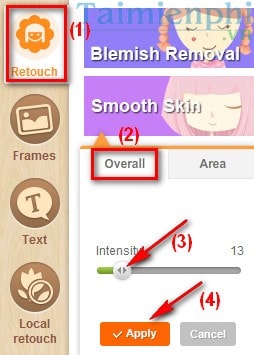 Picture 2 of Adjusting skin tone to be smooth and white in PhotoCat is extremely easy.